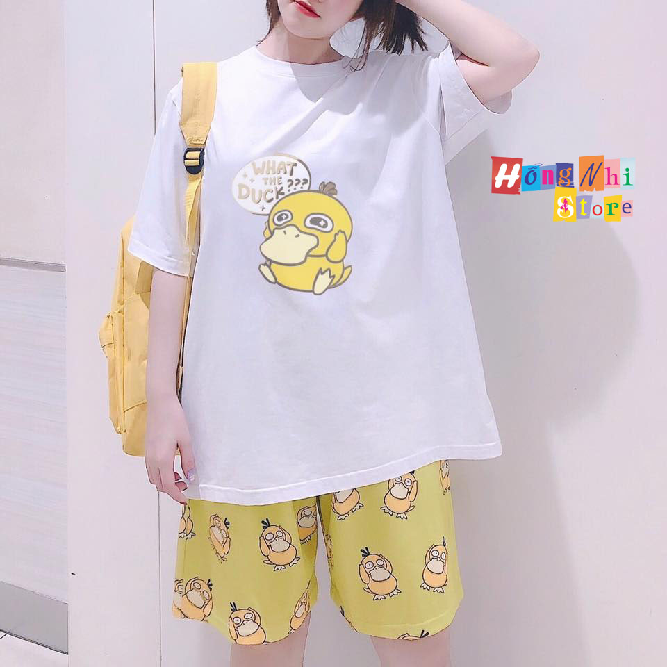 Quần Short Cartoon Unisex Hình Vịt - Quần Đùi Hoạt Hình Siêu Cute - MM