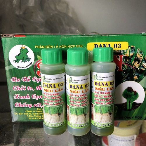 Phân bón lá hỗn hợp NPK DANNA 03 Siêu Lân ra rễ cực mạnh, chồi to, thân mập