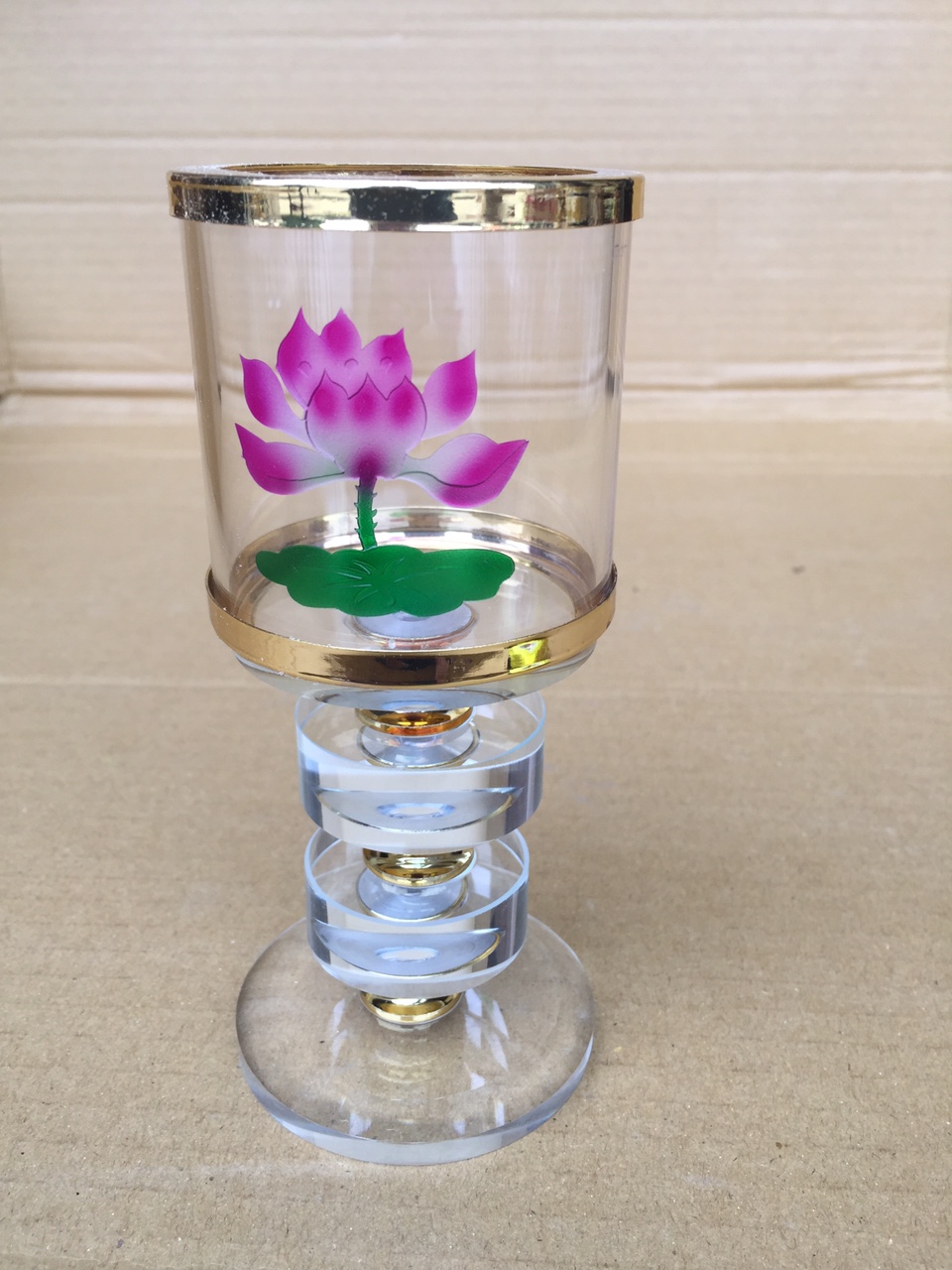 Đế để nến thuỷ tinh