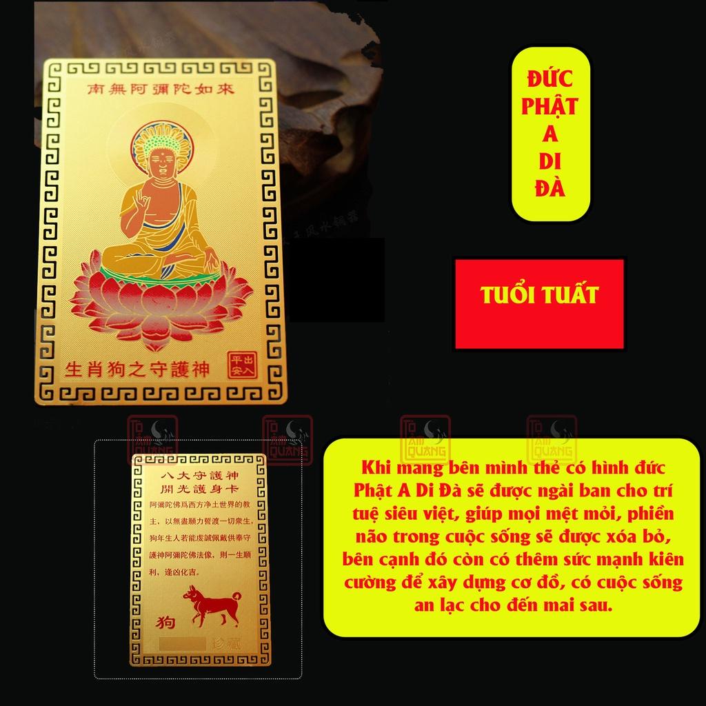 Thẻ đồng vàng Phật bản mệnh 12 con giáp bỏ túi ví,ốp điện thoại mang lại bình an may mắn tài lộc-phong thủy TÔ TÂM QUANG