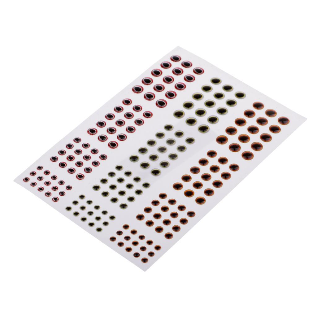 183pcs/pack Fishing Lure Eyes 3D Holographic Eyes Fly Tying Jigs Crafts DIY