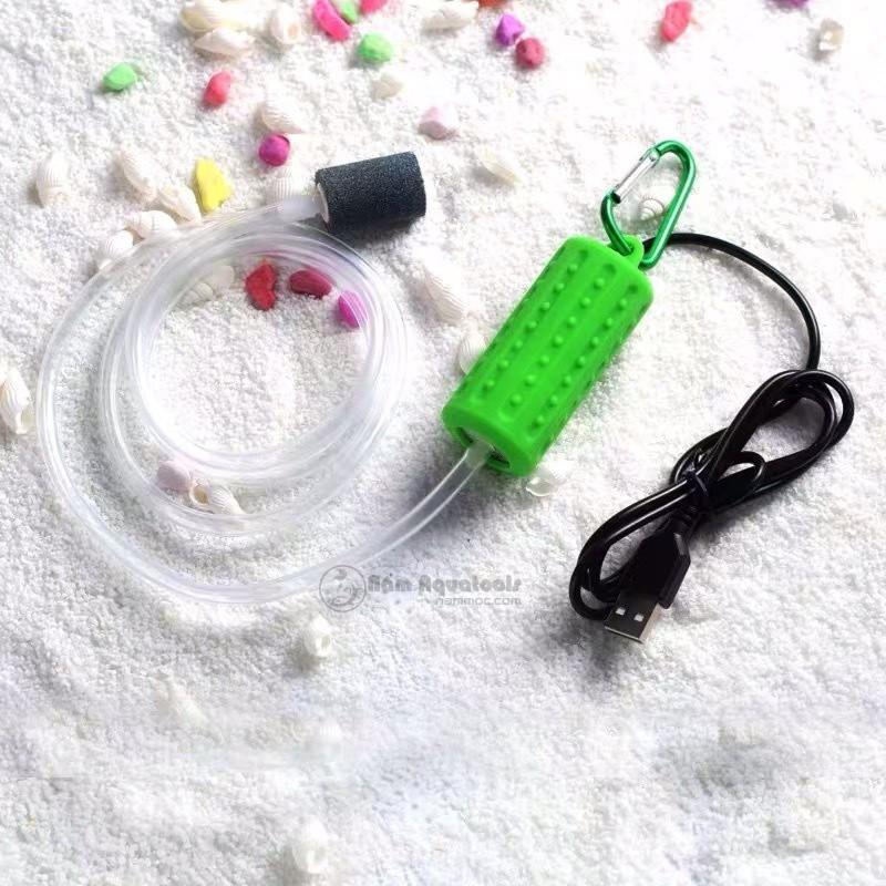 Máy Sủi Oxy Mini Kết Nối USB | Sủi Oxy Cho Bể Cá Cảnh Siêu Êm, Siêu Tiện Lợi