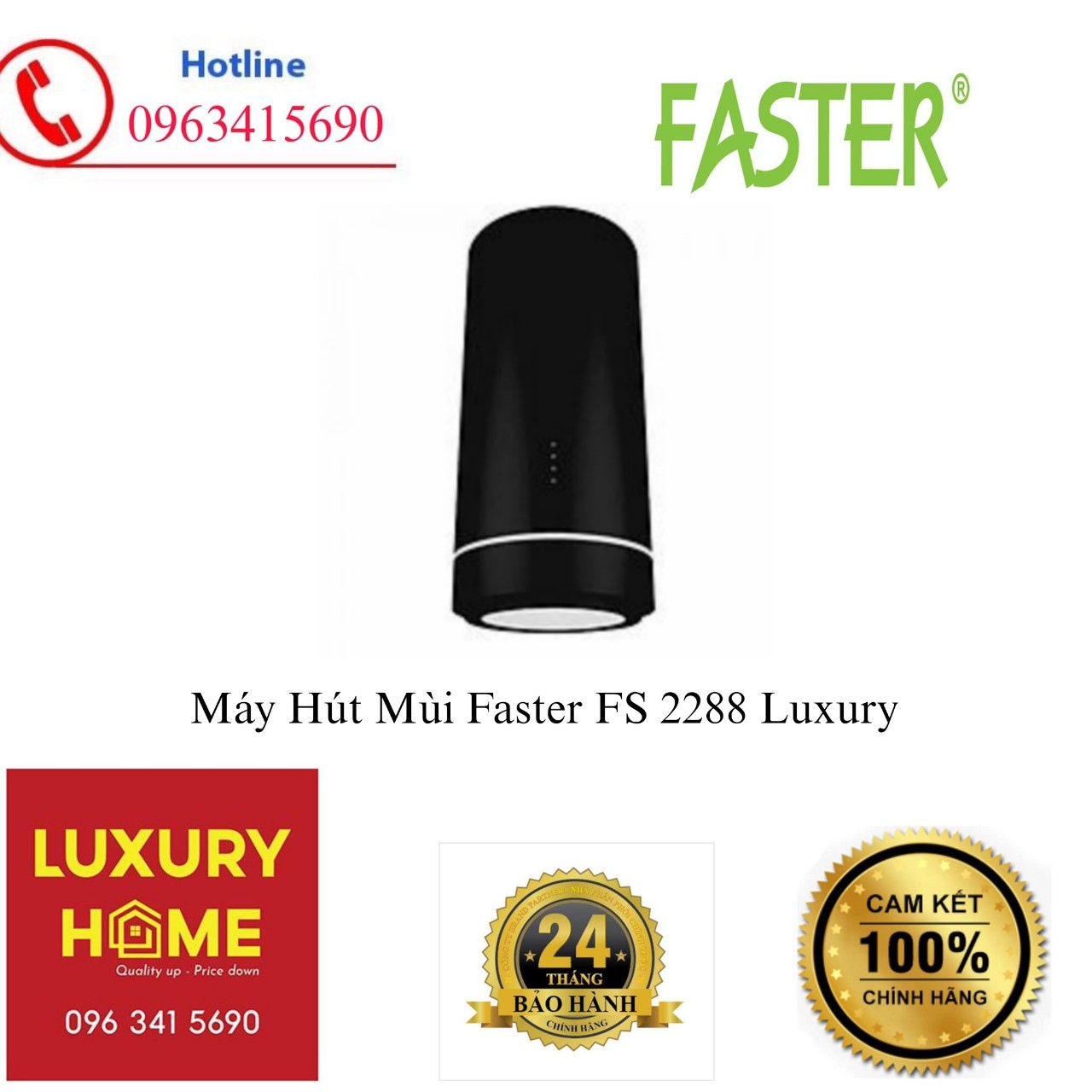 Máy Hút Mùi Faster FS 2288 Luxury - Hàng Chính Hãng