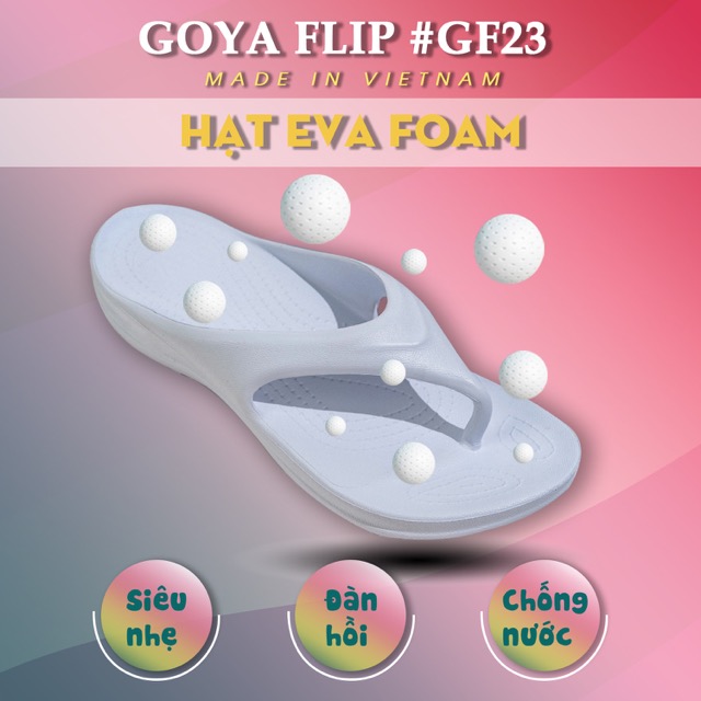 [HOT] Dép Thể thao chạy bộ Goya Flip GF23 - Màu Trắng
