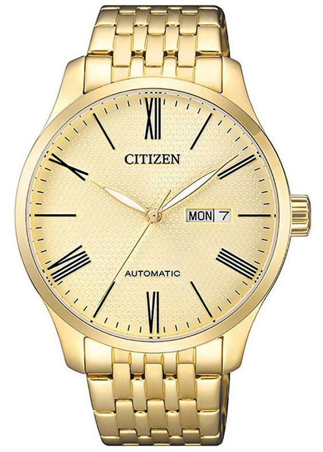 Đồng Hồ Nam Citizen Dây Thép Không Gỉ NH8352-53P - Mặt Vàng