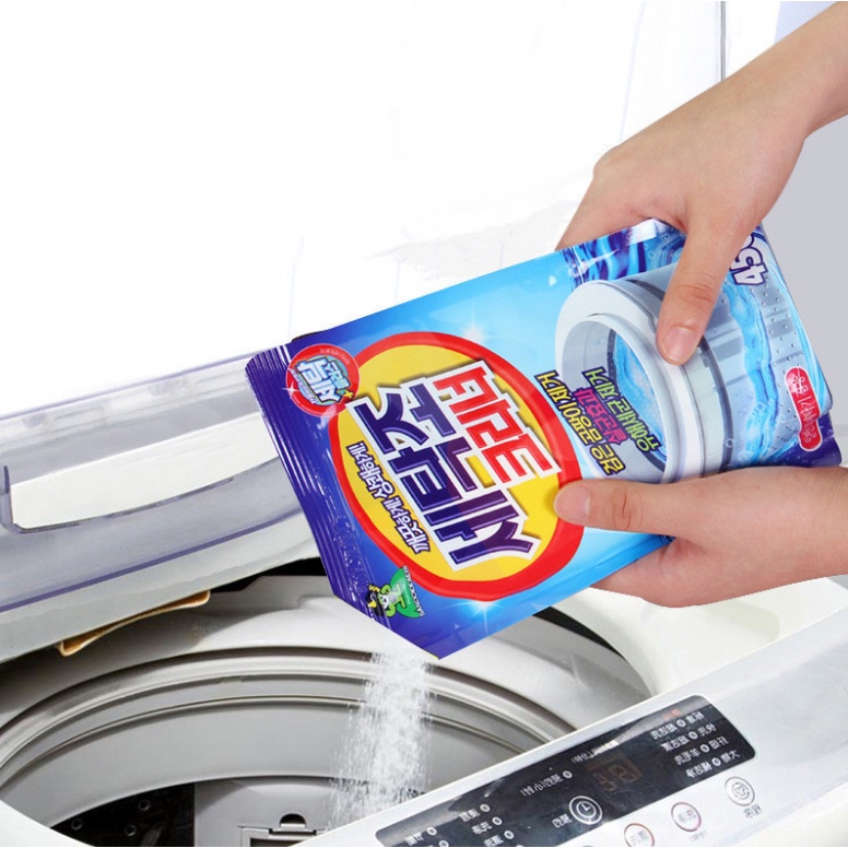 Bột Tẩy Lồng Máy Giặt Vệ Sinh Máy Giặt Hàn Quốc Loại 450g H106 - Egreen Dùng 1 Lần