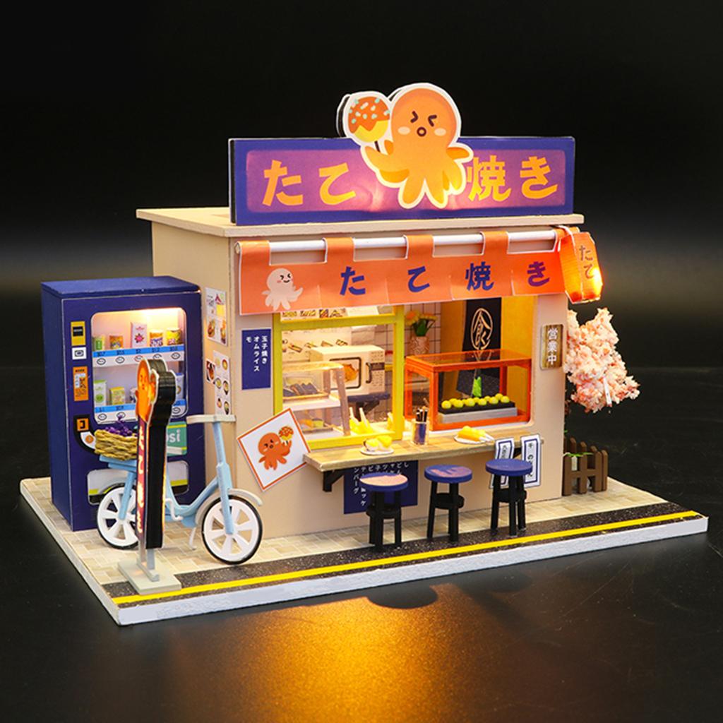 Handicraft Mini Dollhouse Kit Creative Room No Dust Cover For Kids Birthday Gift