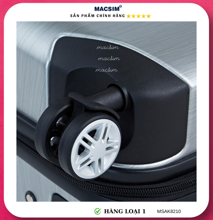 Vali cao cấp Macsim Aksen hàng loại 1 MSAK8210 cỡ 20inch