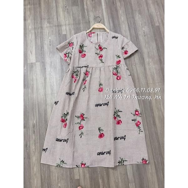 VÁY BẦU ĐẦM BẦU BABY DOLL THÊU HOA SIÊU XINH