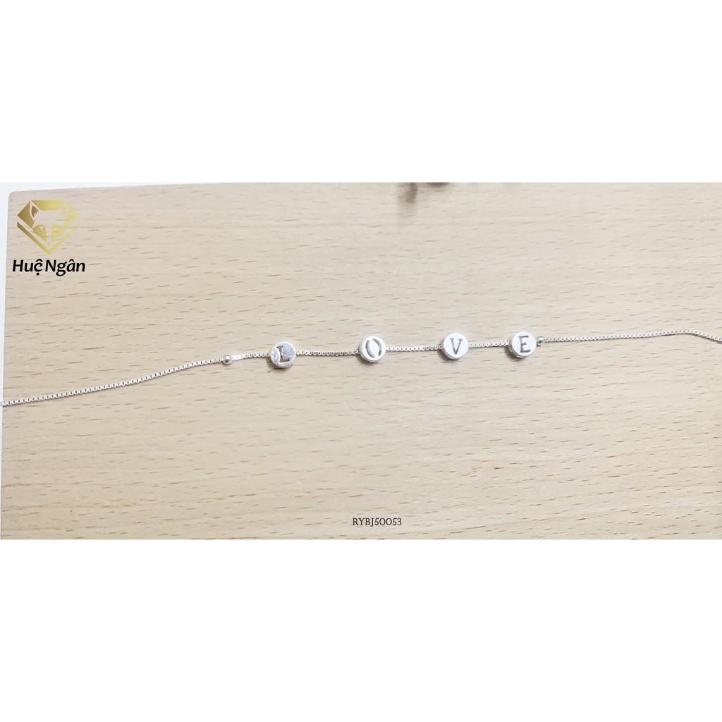 Lắc chân bạc Ý 925 Huệ Ngân - LOVE RYBJ50053