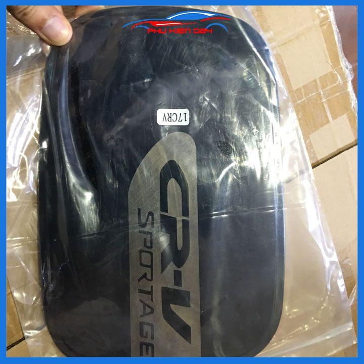Ốp nắp bình xăng CRV 2018-2019-2020-2021 vân titan chống trầy trang trí ô tô