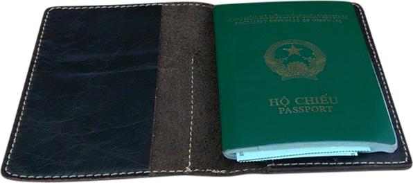 Ví Passport - Nâu Đất Xám