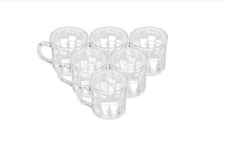 Tách Trà Sọc Có Quai Tea Cup 295ml | Thủy Tinh Cao Cấp , Nhập Khẩu Thái Lan