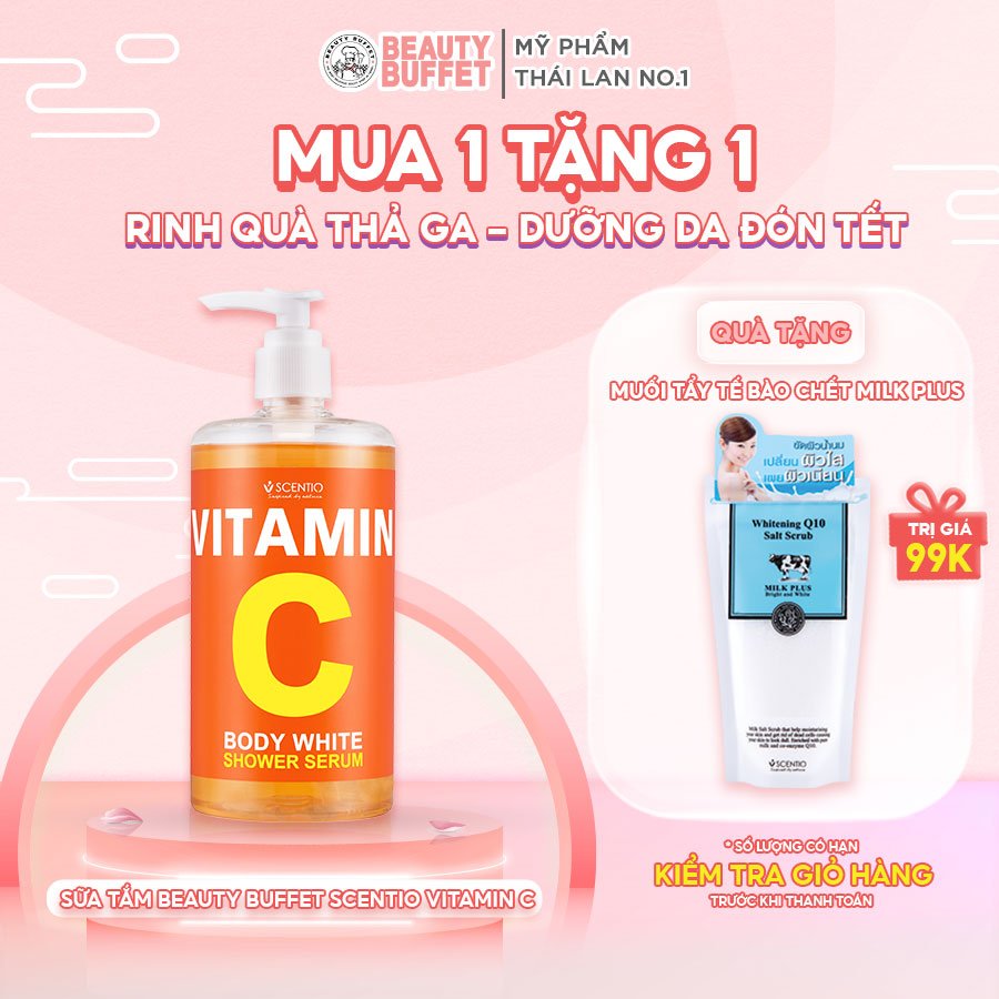 Sữa tắm dưỡng trắng và phục hồi da chuyên sâu Scentio Vitamin C 450ml