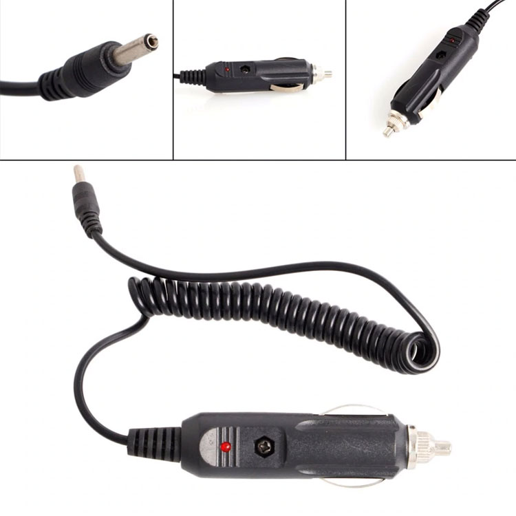 Dây nguồn ôtô xe máy 12V 24V đuôi đực jack DC 5.5 x2.1mm 1.5 mét dây xoắn ruột gà