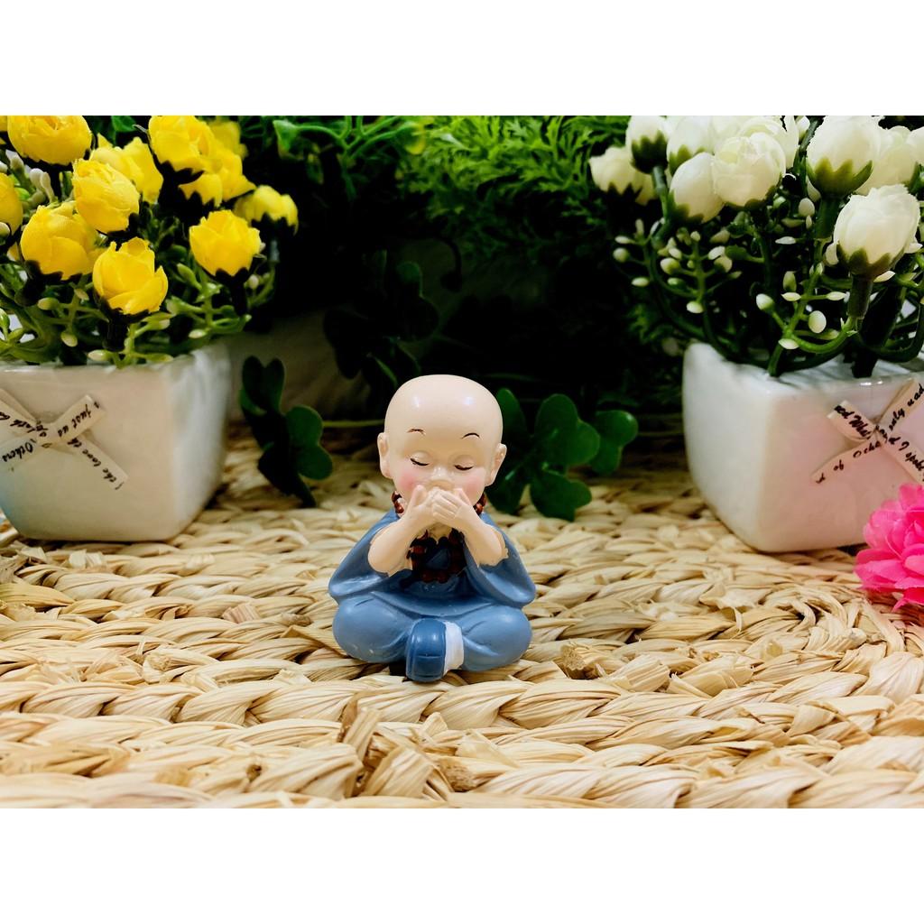 Bộ 4 tượng chú tiểu tứ không gốm sứ