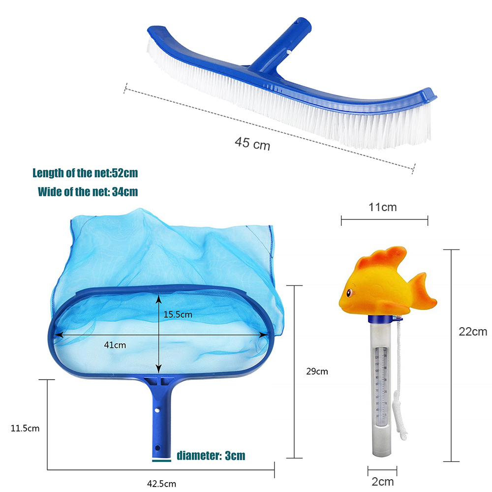 Bộ 4 Dụng Cụ Vệ Sinh Bể Bơi Chuyên Dụng