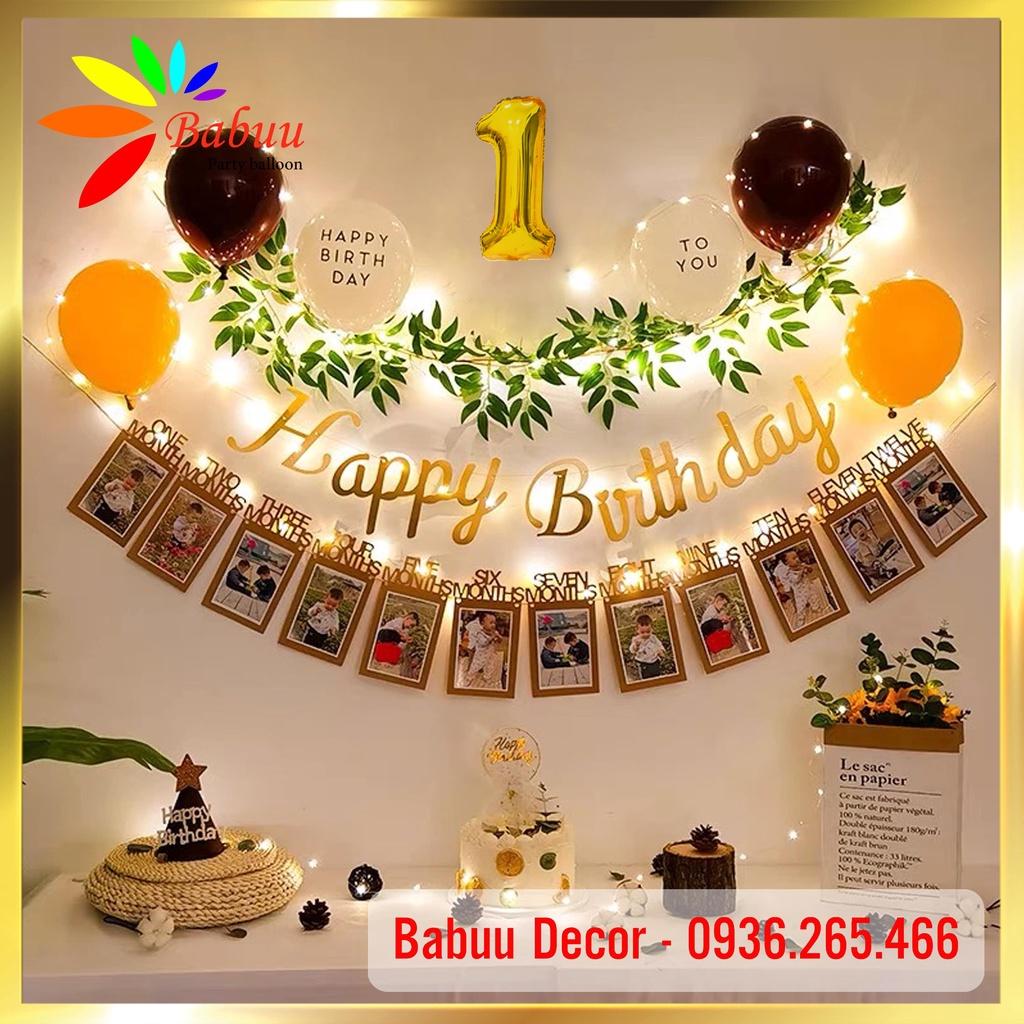 Set bóng trang trí sinh nhật phong cách Hàn Quốc