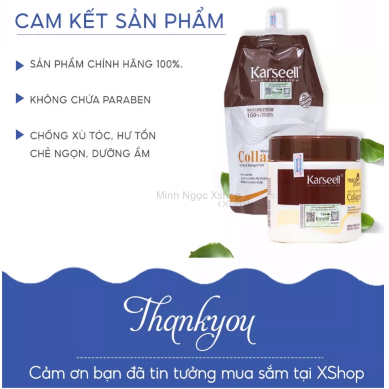 Kem ủ tóc phục hồi siêu mượt Collagen KARSEELL Maca 500ml