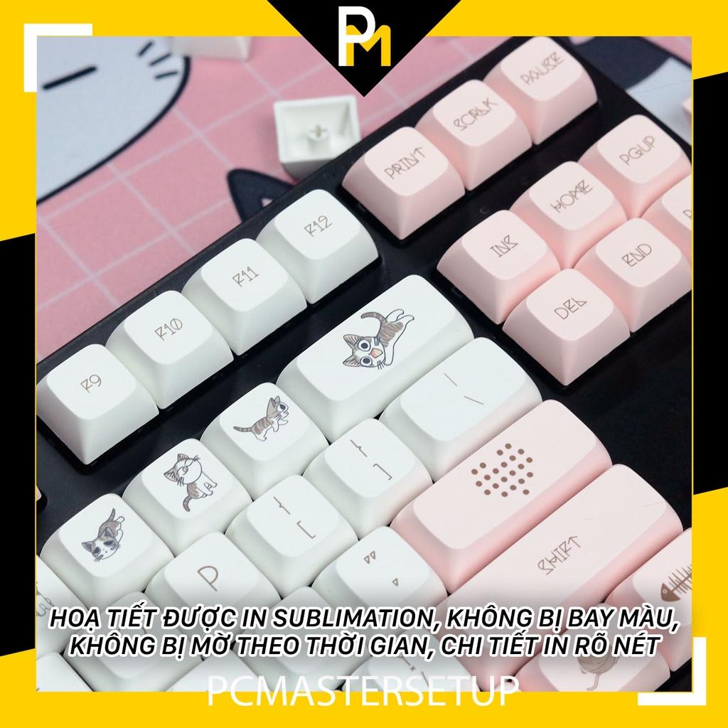 Keycap pbt Mèo Chi chiều cao xda 9.5mm dày 1.5mm của Pcmaster
