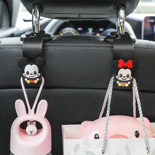 Móc treo đồ sau ghế ô tô họa tiết hoạt hình 3D đáng yêu