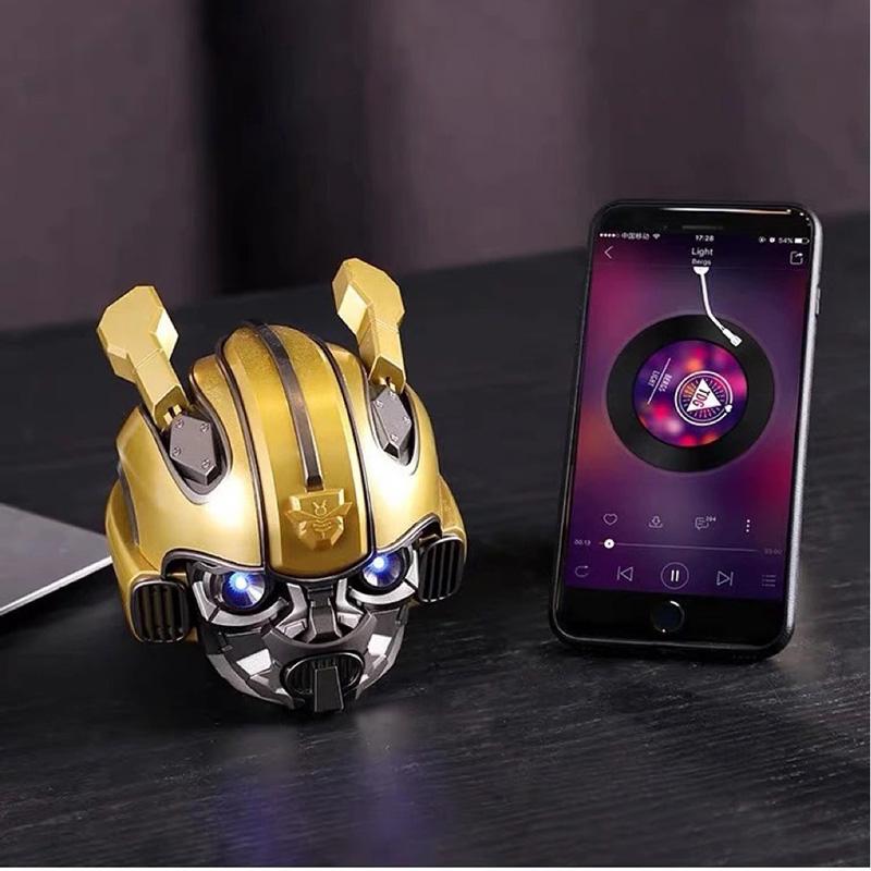 Transformers Loa Bluetooth Không Dây Bumblebee Stereo Loa Siêu Trầm Đèn LED Nhấp Nháy Hỗ Trợ Thẻ TF Phát Lại MP3 Nhiều Chế Độ Color: No trace