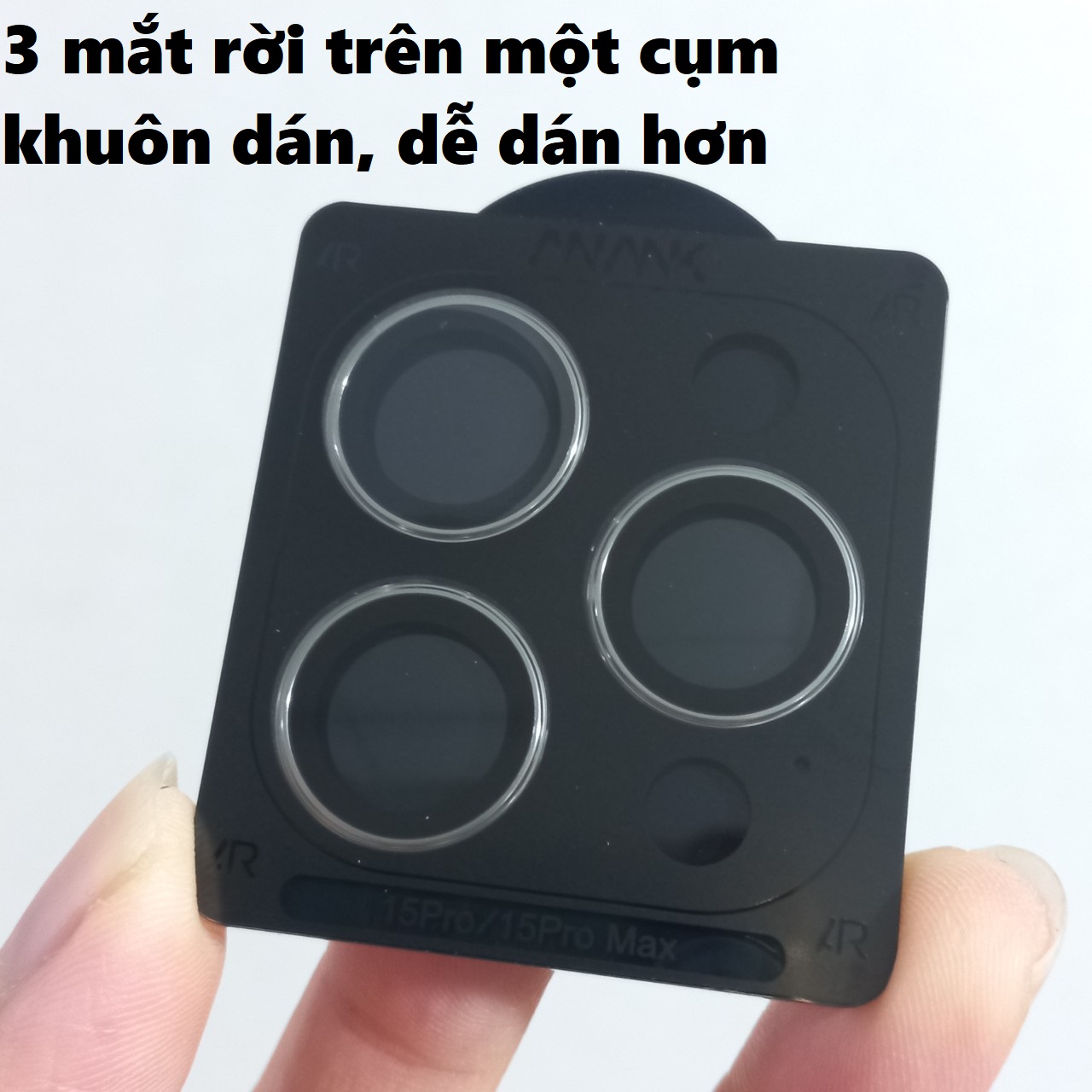 [ dán camera 15Pro- 15ProMax] Mắt dán bảo vệ camera cao cấp ANANK AR cho iP 15 pro / 15Pro Max _ hàng chính hãng