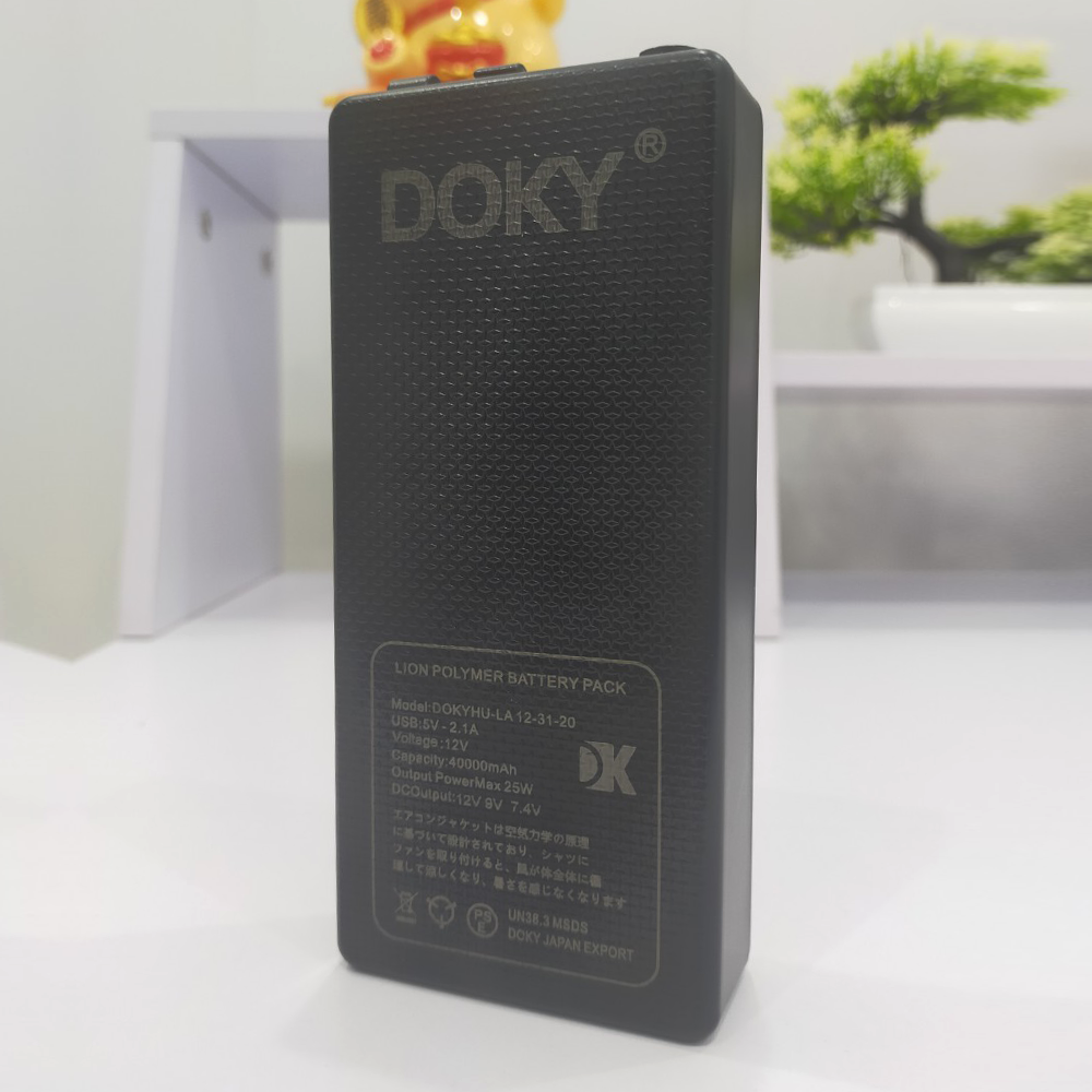 [Xả Kho, Giảm Giá] Bộ Phụ Kiện Áo Điều Hòa ZASKY Nhật Bản Cao Cấp, PIN 40.000mAh, Quạt 12V, Chạy 18-20 T`iếng, Có 8 Số Gió Màn Hình LED, BH 12 Tháng