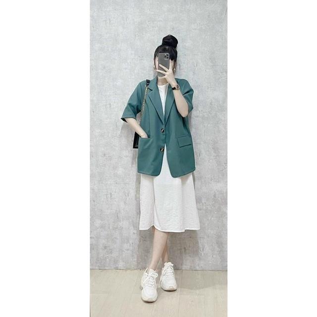 Blazer Tay Lỡ 5 Màu Như Hình(Xả Kho Kèm Ảnh Thật 100%)