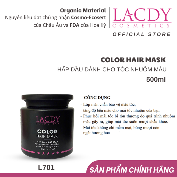 Hấp dầu màu COLOR HAIR MASK L701 (500ml)