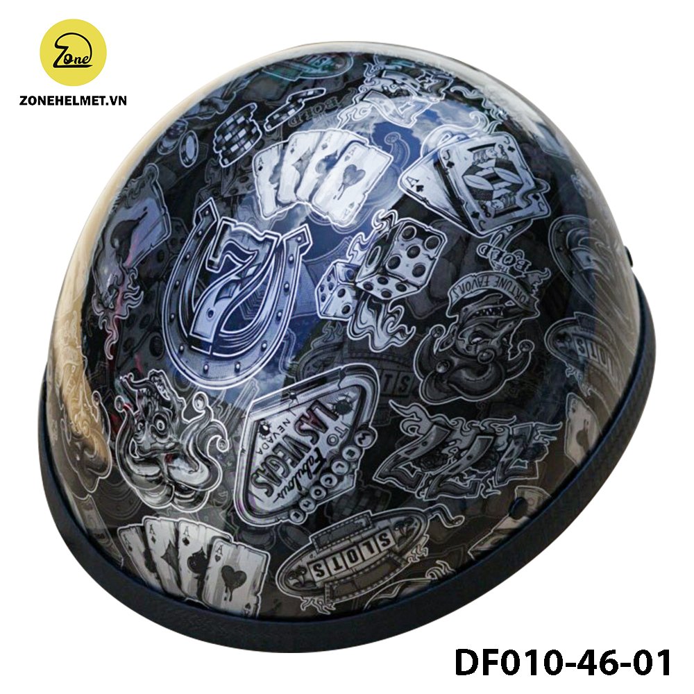 Mũ bảo hiểm 1/2 đầu Zone Helmet – Dành cho Phượt thủ Z02 ( Mã DF010-46-01)