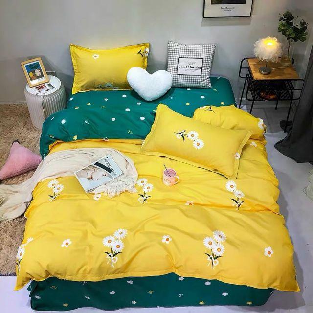Sét Chăn Ga Gối Đệm Poly Cotton, Drap Ga Trải Giường