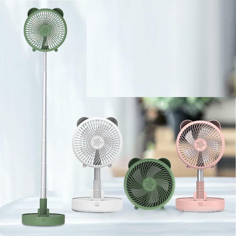 Quạt sạc tích điện gấp gọn GIÁ RẺ - Có Điều Khiển Từ Xa - Pin 7200 MaH - Mã ZK