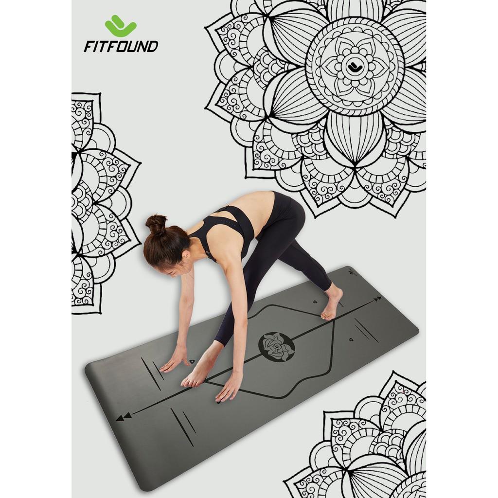 Thảm tập gym yoga cao su Pu định tuyến bản mỏng du lịch 1.5 mm chống trơn trượt