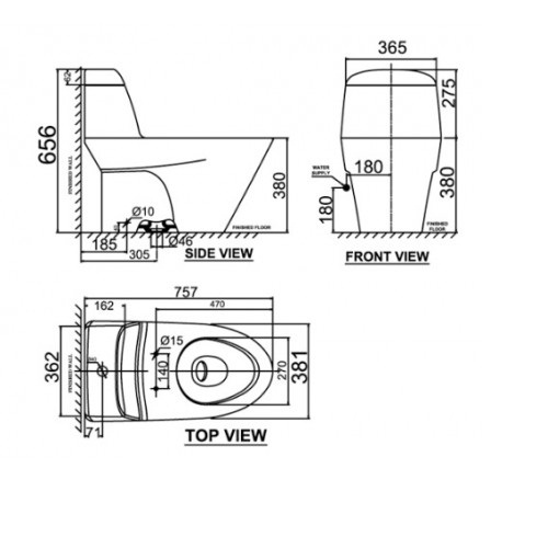 Bồn cầu một khối American Standard Active VF-2011