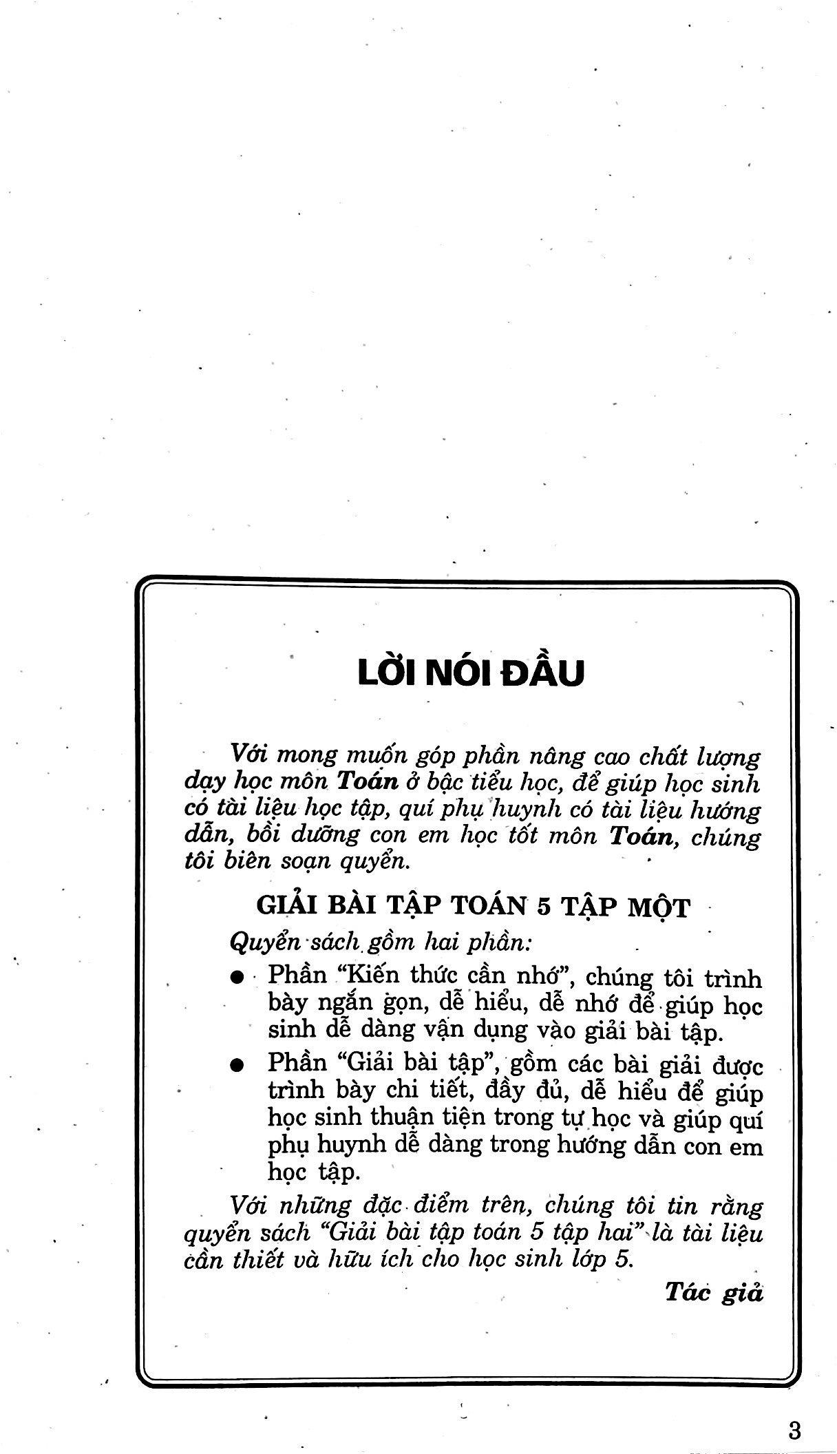 Giải Bài Tập Toán 5 (Tập 1)