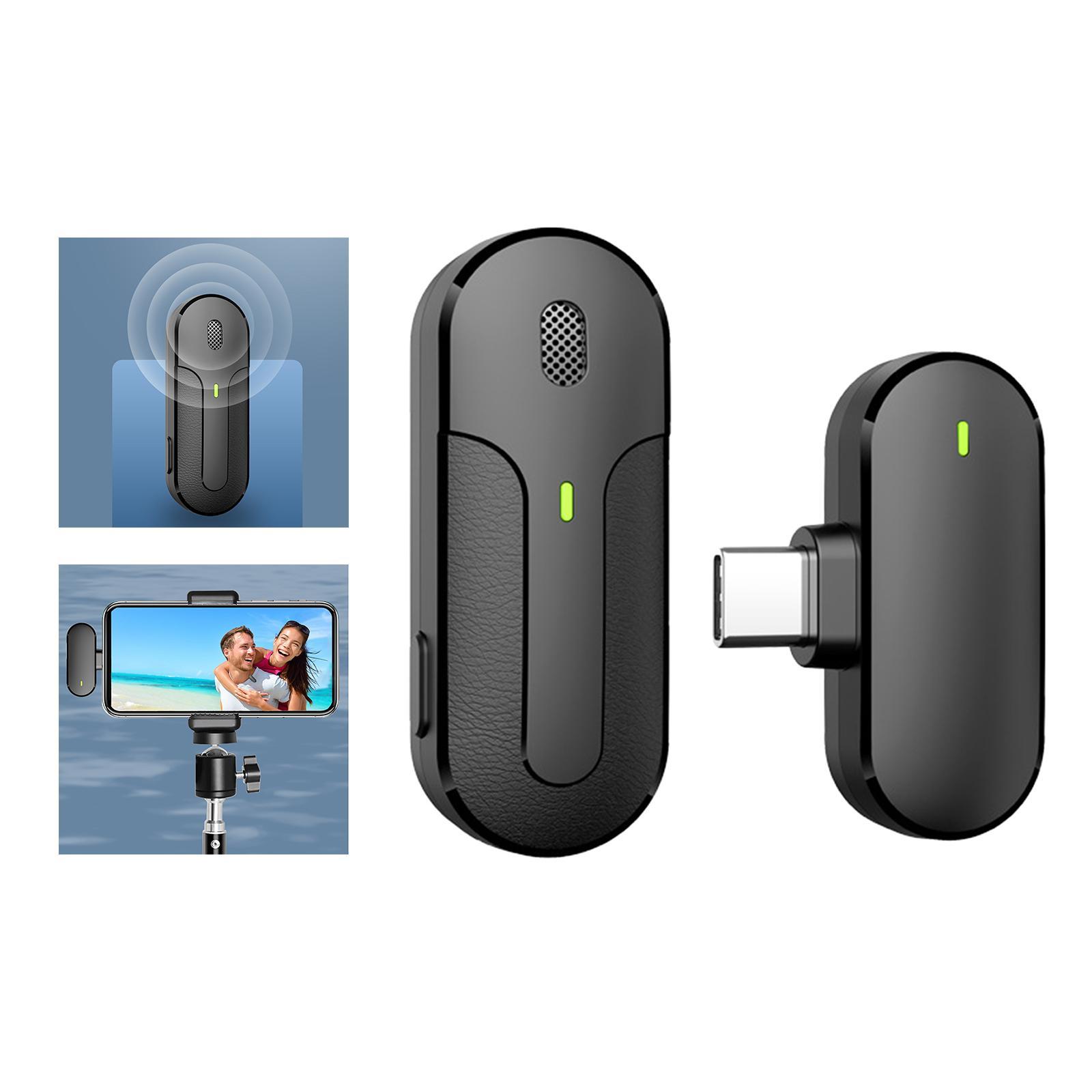 Wireless Lapel Mic Lavalier Microphone USB C with Charging Case Lavalier Lapel Mic