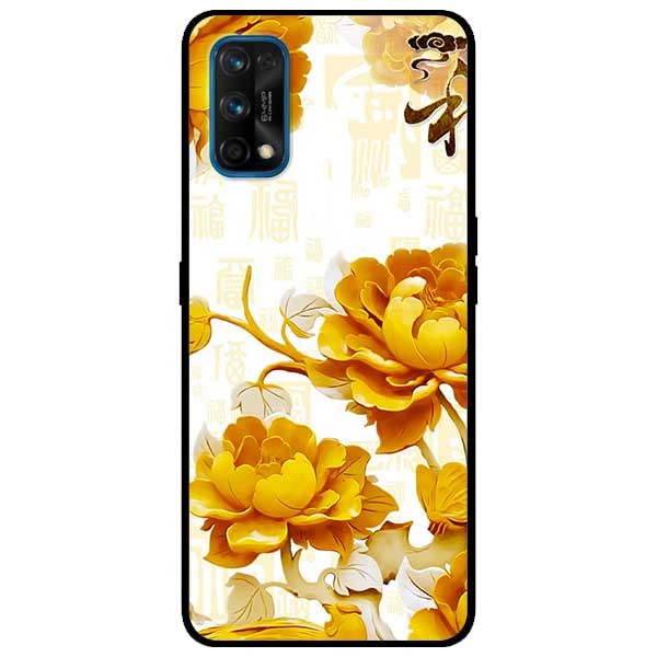 Ốp lưng dành cho Realme 7 Pro mẫu Mẫu Đơn Vàng