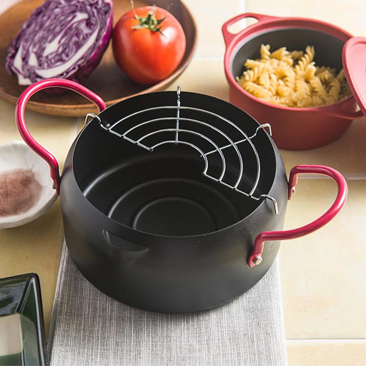 Nồi Chiên Kèm Khay Hứng Ráo Dầu Đa Năng Cao Cấp Thích Hợp Moị Loại Bếp - Size 18Cm - Loại Tốt