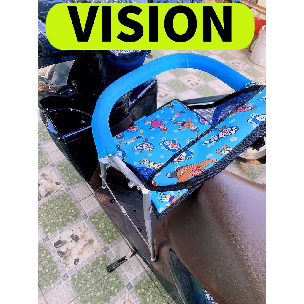 Ghế ngồi xe Vision có vòng an toàn , GHẾ GA XẾP SẮT SƠN TĨNH ĐIỆN
