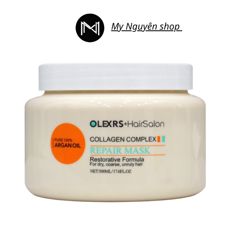 Kem ủ tóc Olexrs Hair Salon Collagen Complex 500ml phục hồi siêu mượt óng ả