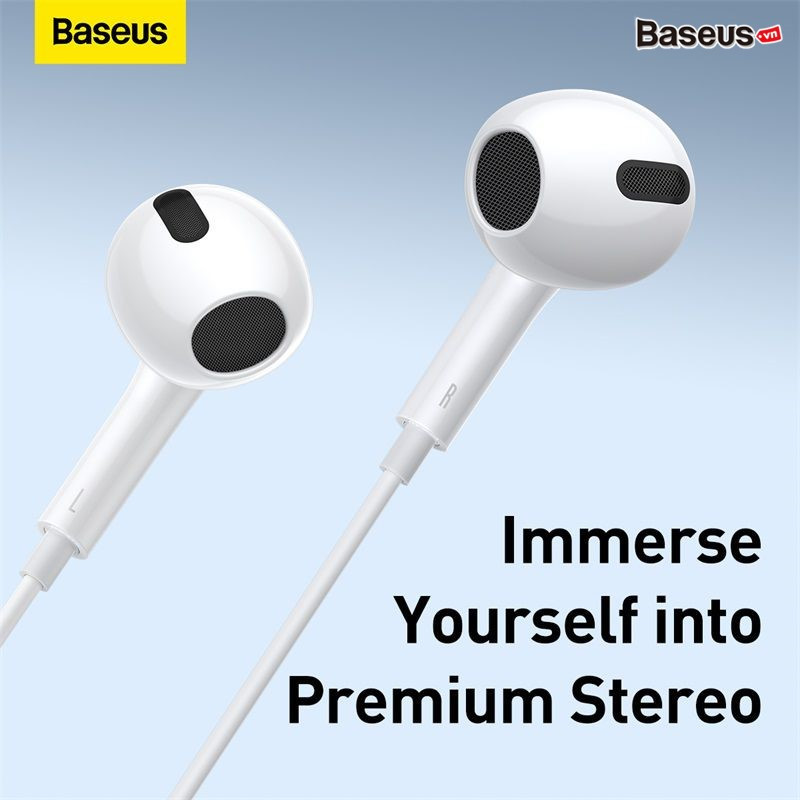 Tai Nghe Baseus Encok 3.5mm lateral in-ear Wired Earphone H17 - hàng chính hãng