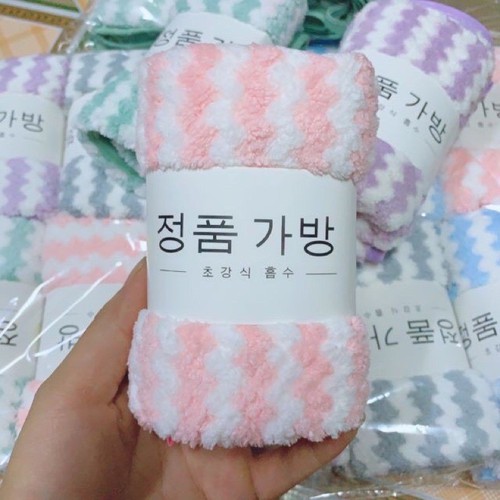 Combo 5 khăn mặt lông cừu Hàn Quốc cao cấp. Kích thước 30x50cm