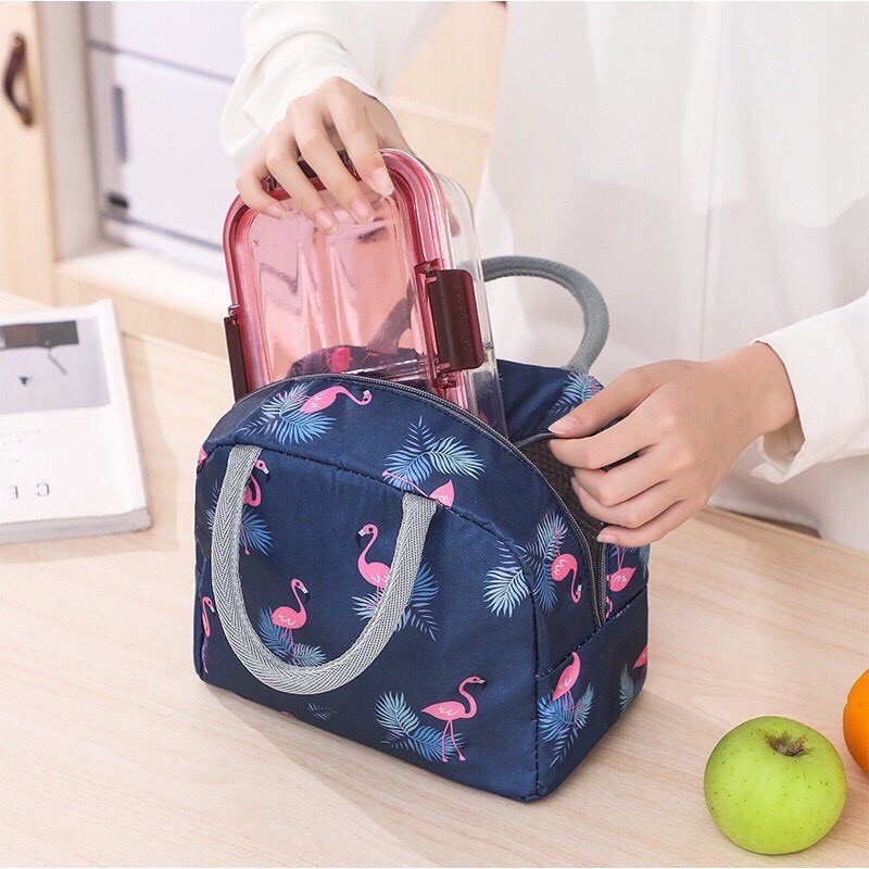 Túi Giữ Nhiệt Hình Hạc- Túi Đựng Hộp Cơm Văn Phòng Nhỏ Gọn, Dễ Thương Có Quai Xách Tiện Lợi