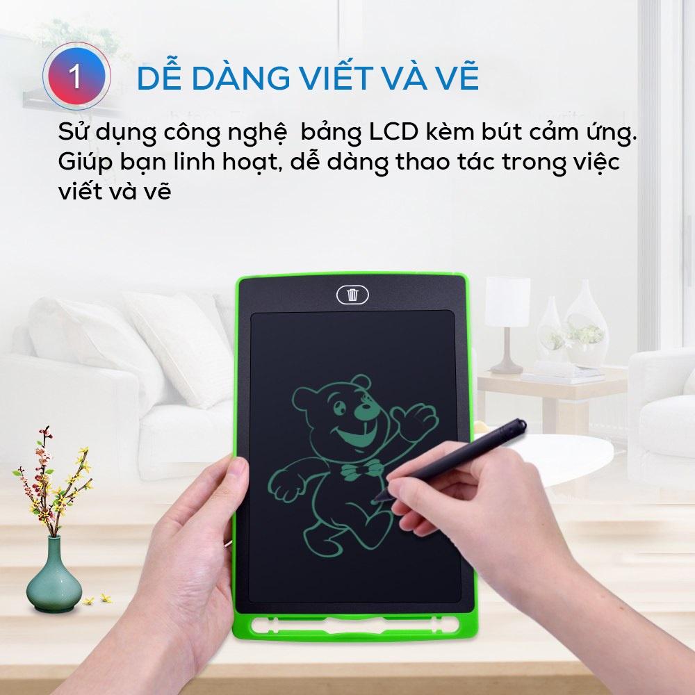 Bảng Viết Bảng Vẽ Điện Tử Thông Minh LCD Tự Động Xóa Thúc Đẩy Tư Duy Sáng Tạo Cho Bé 5 inch 8.5 inch