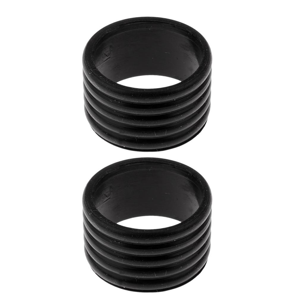 20x2 Pieces Badminton Tennis Racket Handle Fix Ring Protector Band Overgrip Black