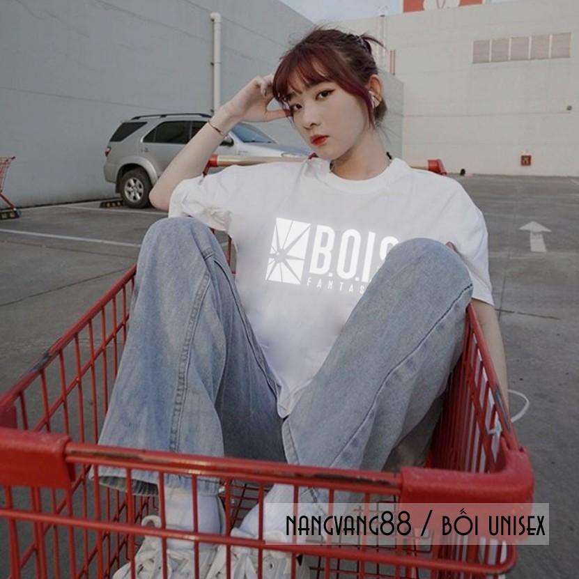 Áo Thun Unisex B.O.I.S Thiết Kế Phản Quang Tay Lỡ Nhiều Màu
