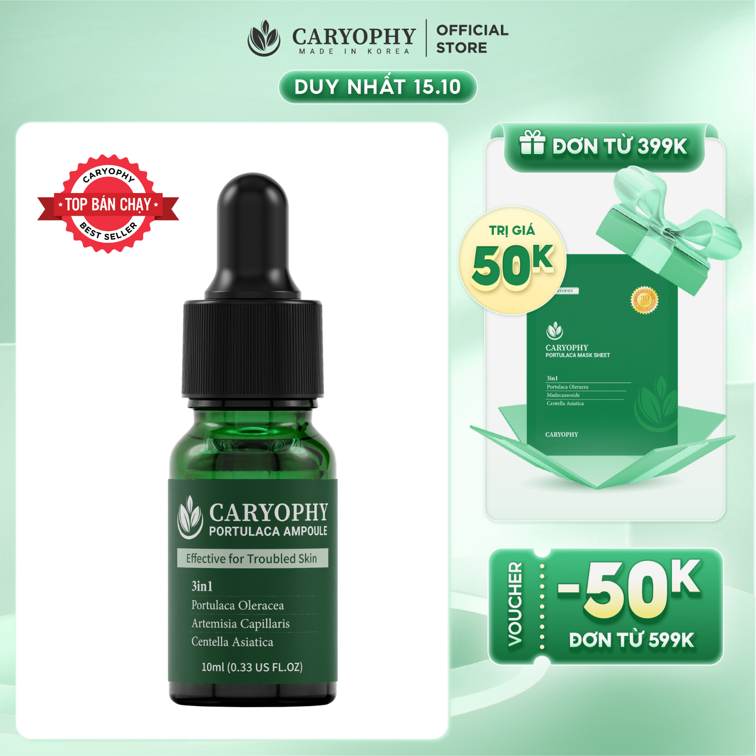 Serum ngừa mụn Caryophy Portulaca Ampoule