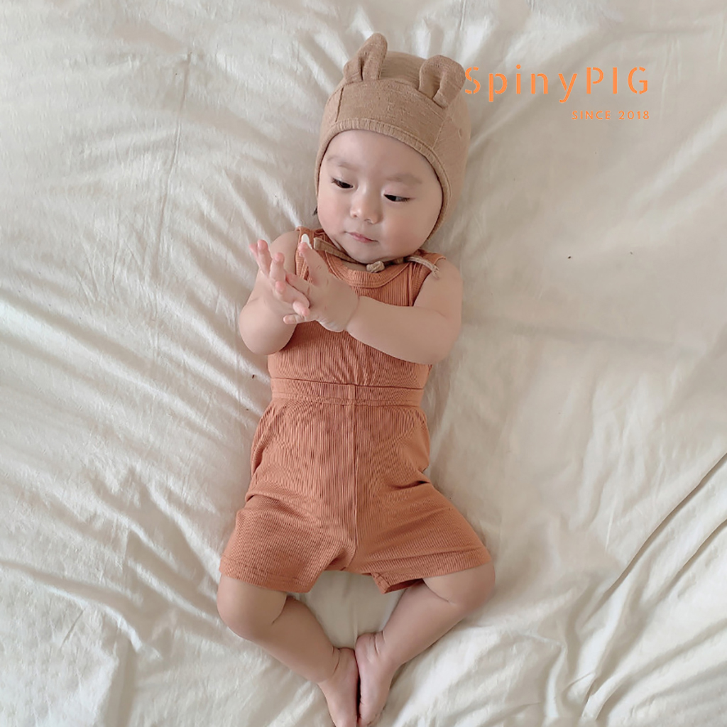 Bộ quần áo cho bé gái bé trai 0-3 tuổi style Hàn Quốc sát nách lửng cotton tăm mềm và thoáng khí dành cho mùa hè