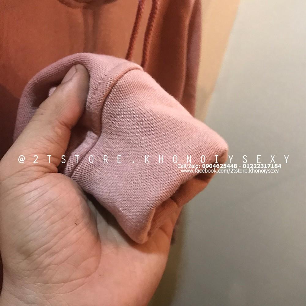 Áo hoodie unisex 2T Store H12 màu hồng ruốc